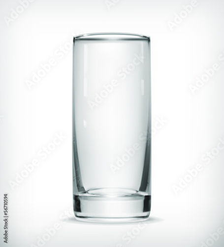 Empty glass, vector illustration with transparency