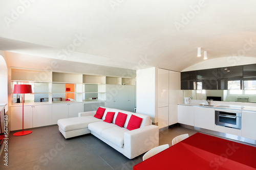 Fototapeta Naklejka Na Ścianę i Meble -  Interior, beautiful apartment, modern furniture