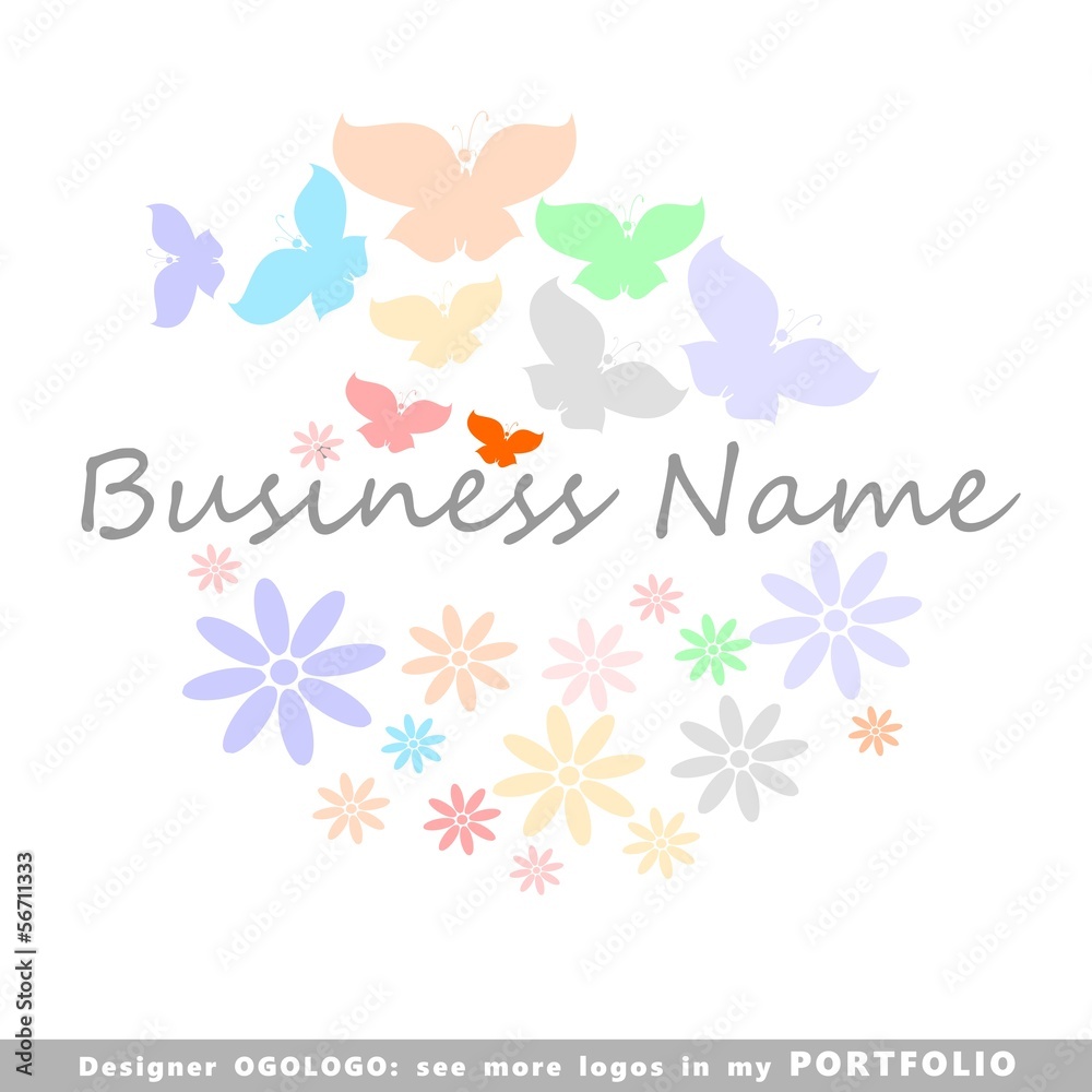 butterfly floral logo (ogologo) butterfly floral logo (ogologo)