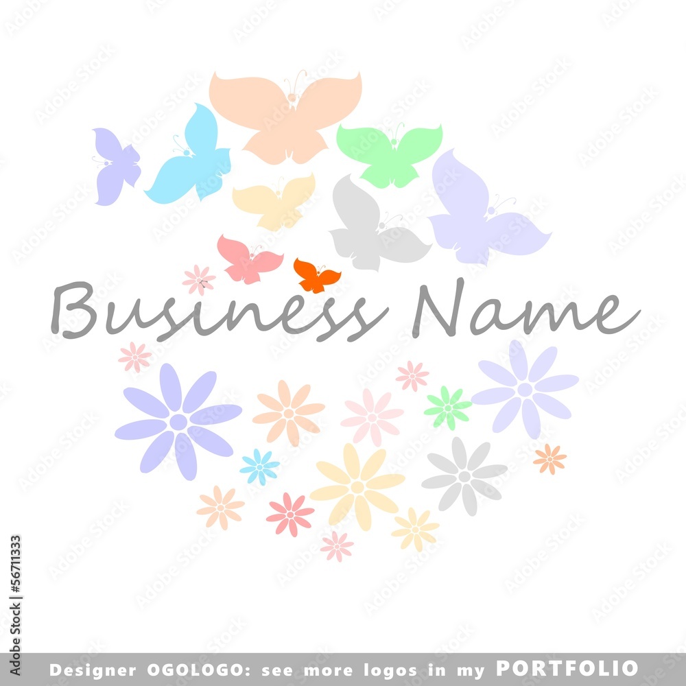 butterfly floral logo (ogologo)