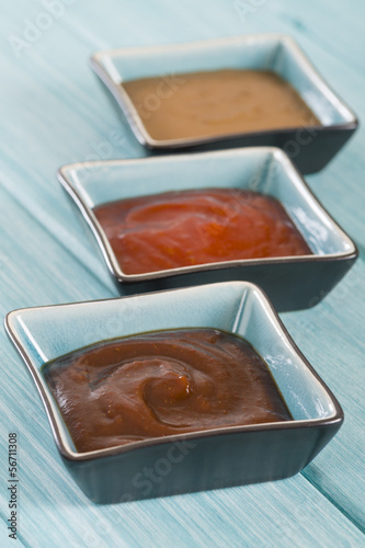 Asian Style Dips - Hoisin sauce, soybean paste and chili sauce