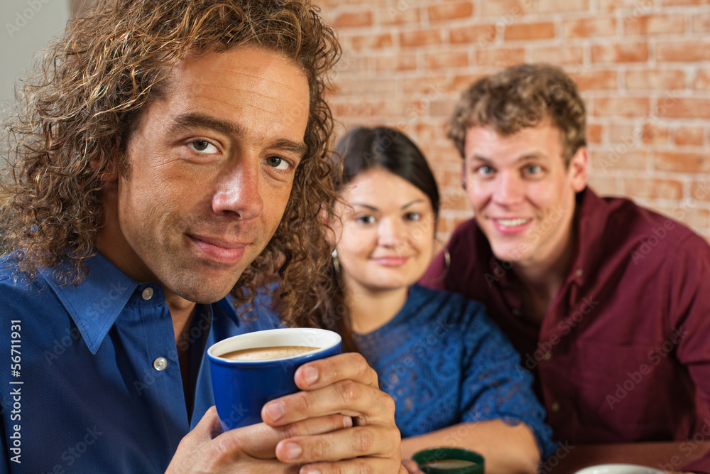 Grinning Man with Coffee Mug Grinning Man with Coffee Mug
