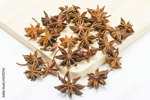 star anise on the chopping board