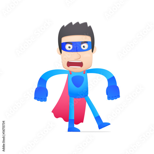 superhero in various poses