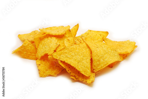 Fresh chips with cheese background