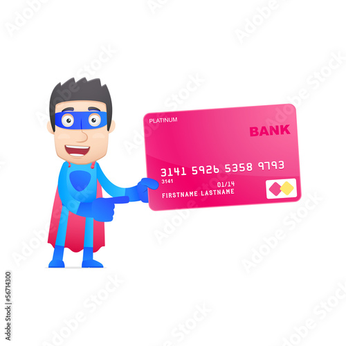 superhero in various poses