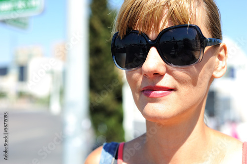 pretty woman portrait outdoor.