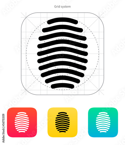 Fingerprint arch type icon.