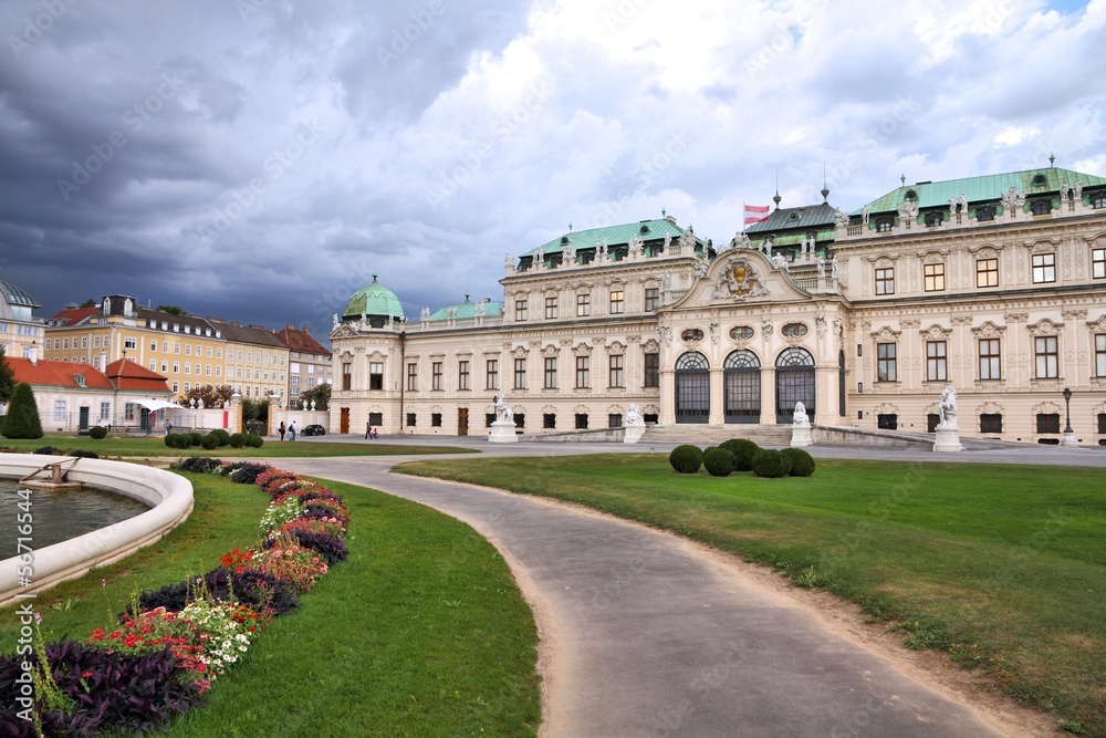 Belvedere Palace in Vienna, Austria - old landmark