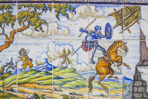 Cerámica del Quijote, azulejos de cerámica Talavera de la Reina photo