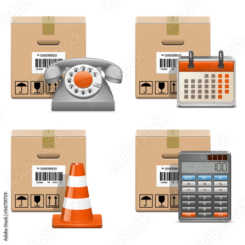 Vector Shipment Icons Set 13