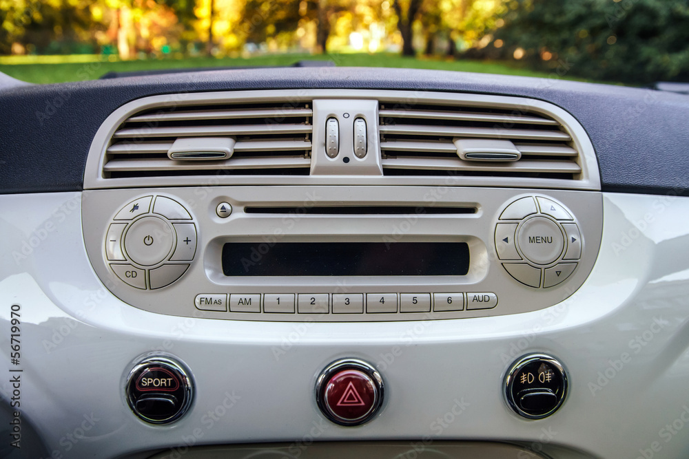 Music control in small car