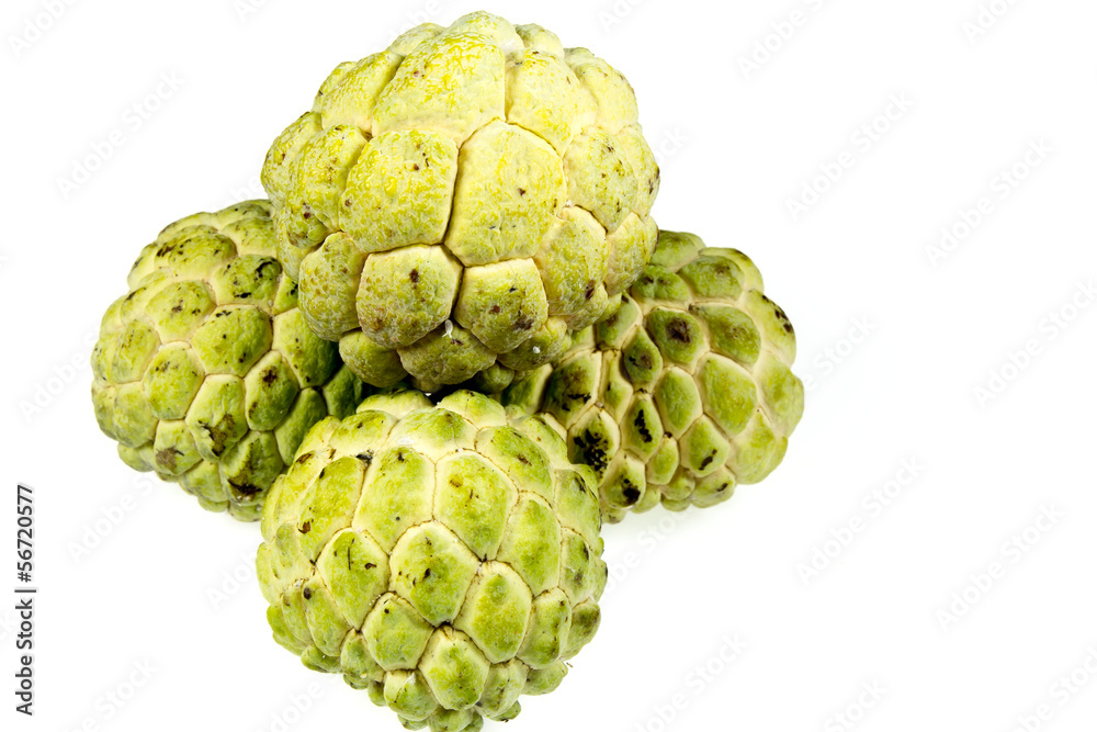 Fototapeta premium sugar apple isolated on white background