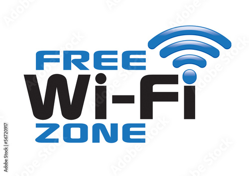 free wi-fi zone logo icon
