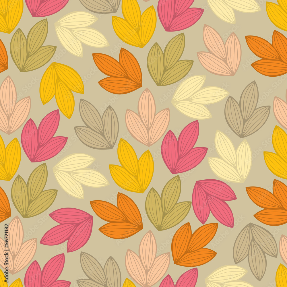 Vector seamless pattern with leaf Vector seamless pattern with leaf