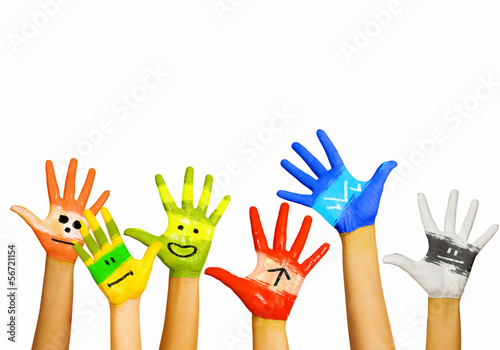Hands in paint