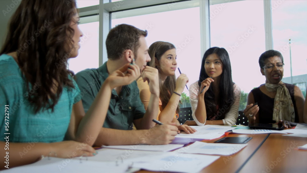Male Female Teenage Students Working Towards Degree Male Female Teenage Students Working Towards Degree