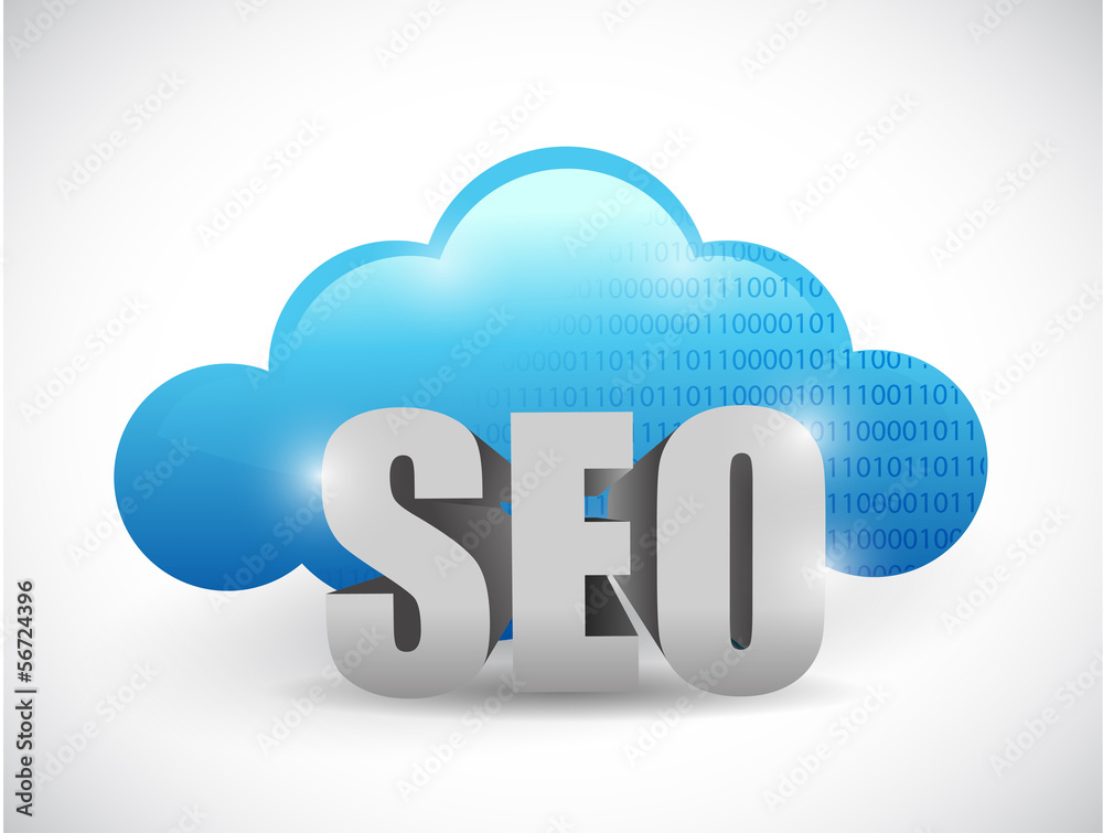 cloud computing seo text illustration design cloud computing seo text illustration design