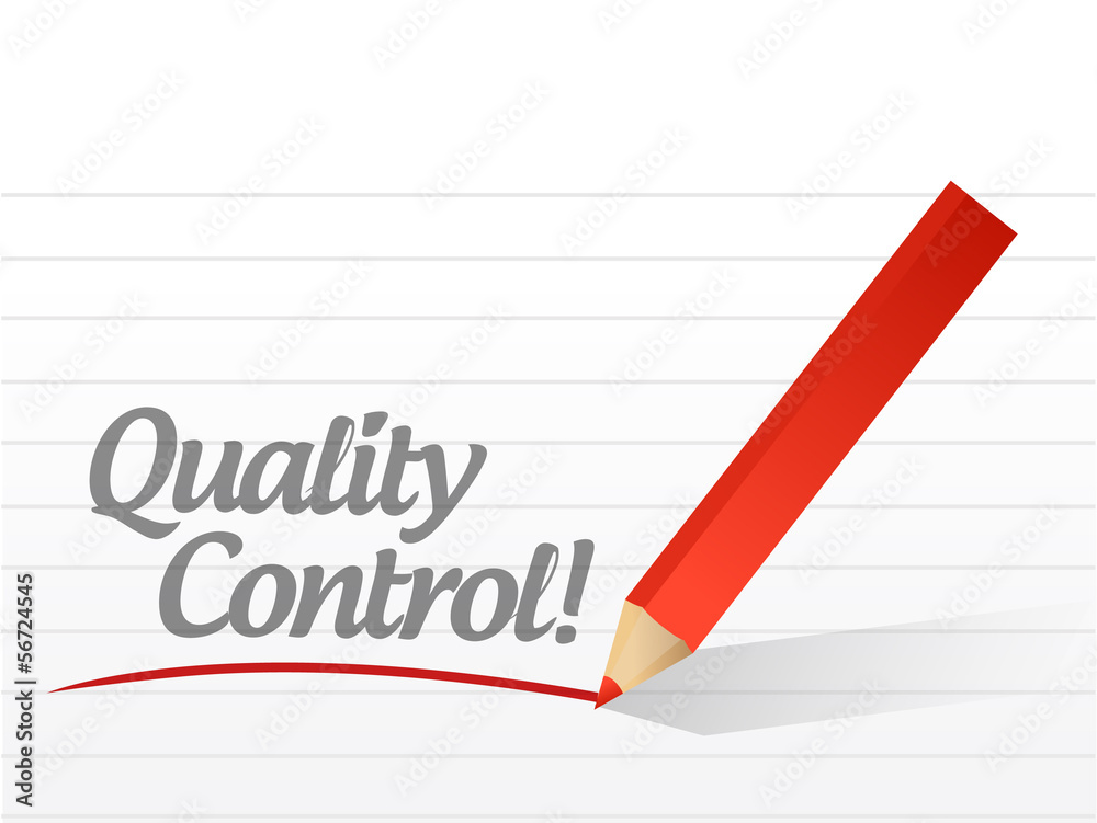 quality control text written message illustration quality control text written message illustration