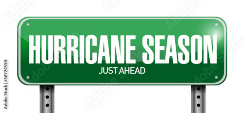 hurricane season just ahead road illustration
