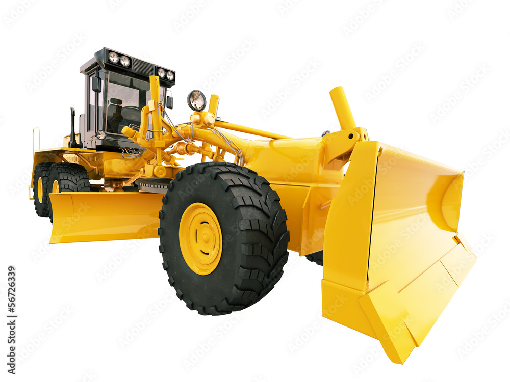 Fototapeta premium Modern grader isolated