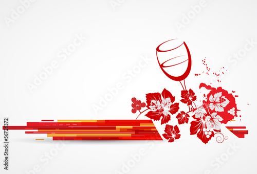 Wine menu card design background