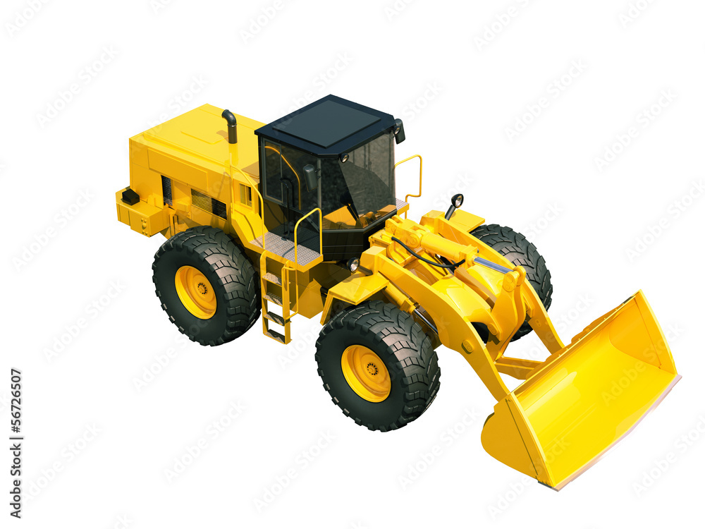 Front loader isolated Front loader isolated
