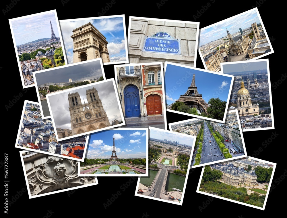 Fototapeta premium Paris photos - beautiful postcard collage