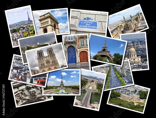 Paris photos - beautiful postcard collage