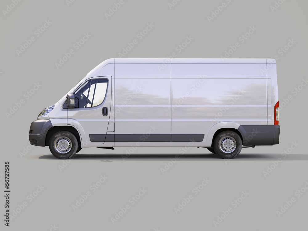 White commercial delivery van White commercial delivery van
