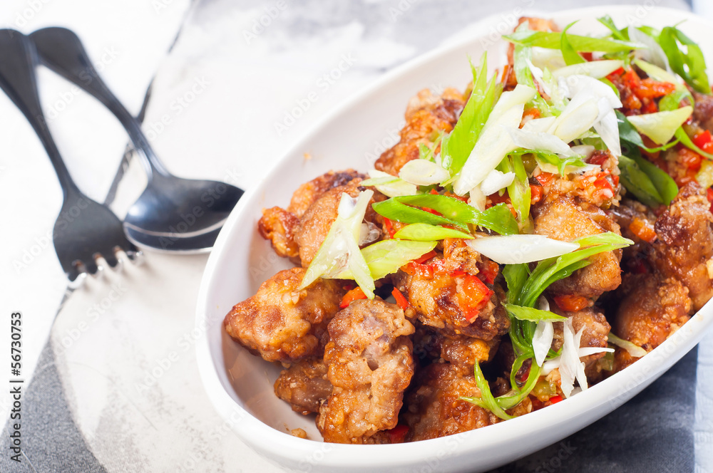 Fototapeta premium salt and pepper spareribs