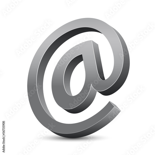 grey email icon 3d