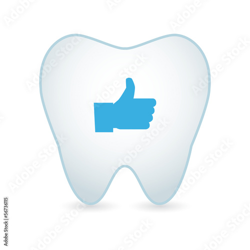 Tooth illustration with icon