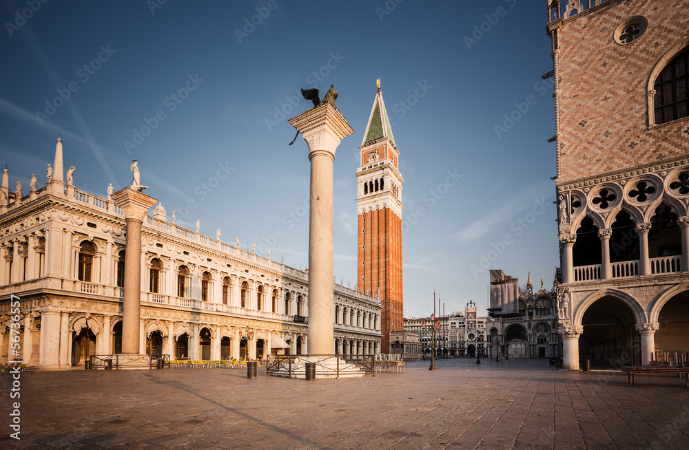 Fototapeta premium Piazza San Marco in the morning. Venice. Italy.
