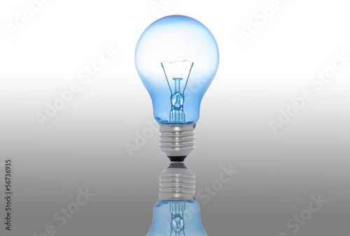Принти на полотні blue light blub and shadow