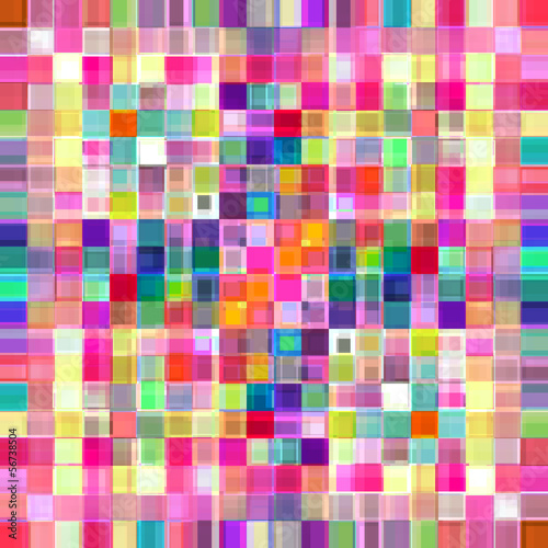 Multicolored small blocks abstract background illustration. © Sharpshot
