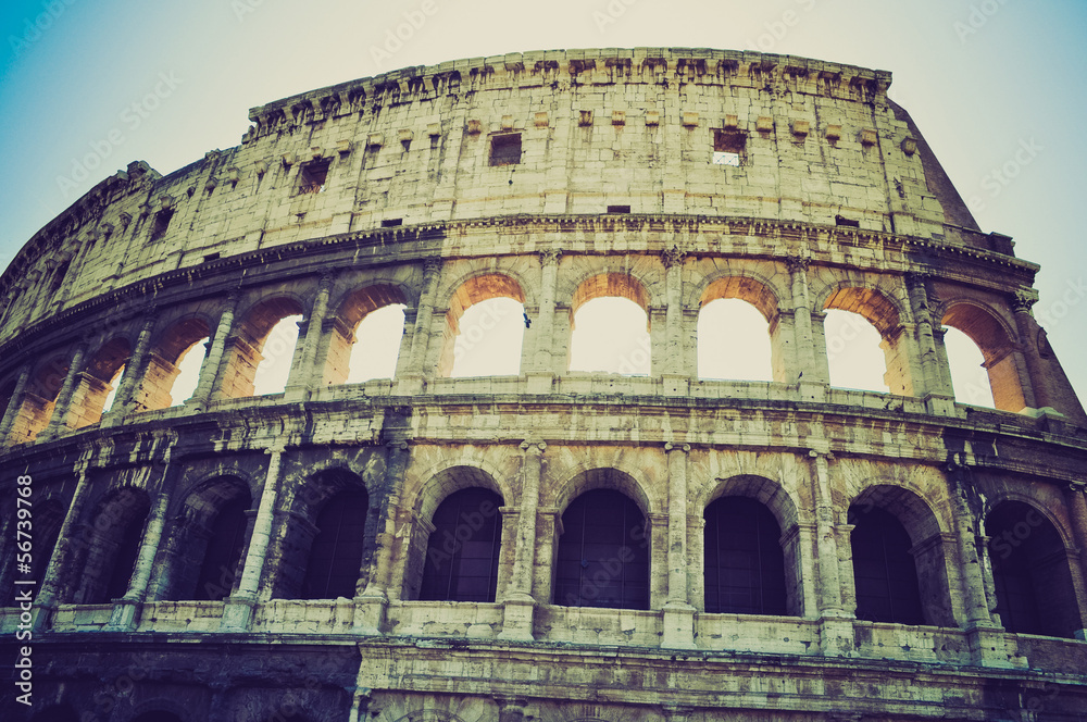 Colosseum, Rome retro look