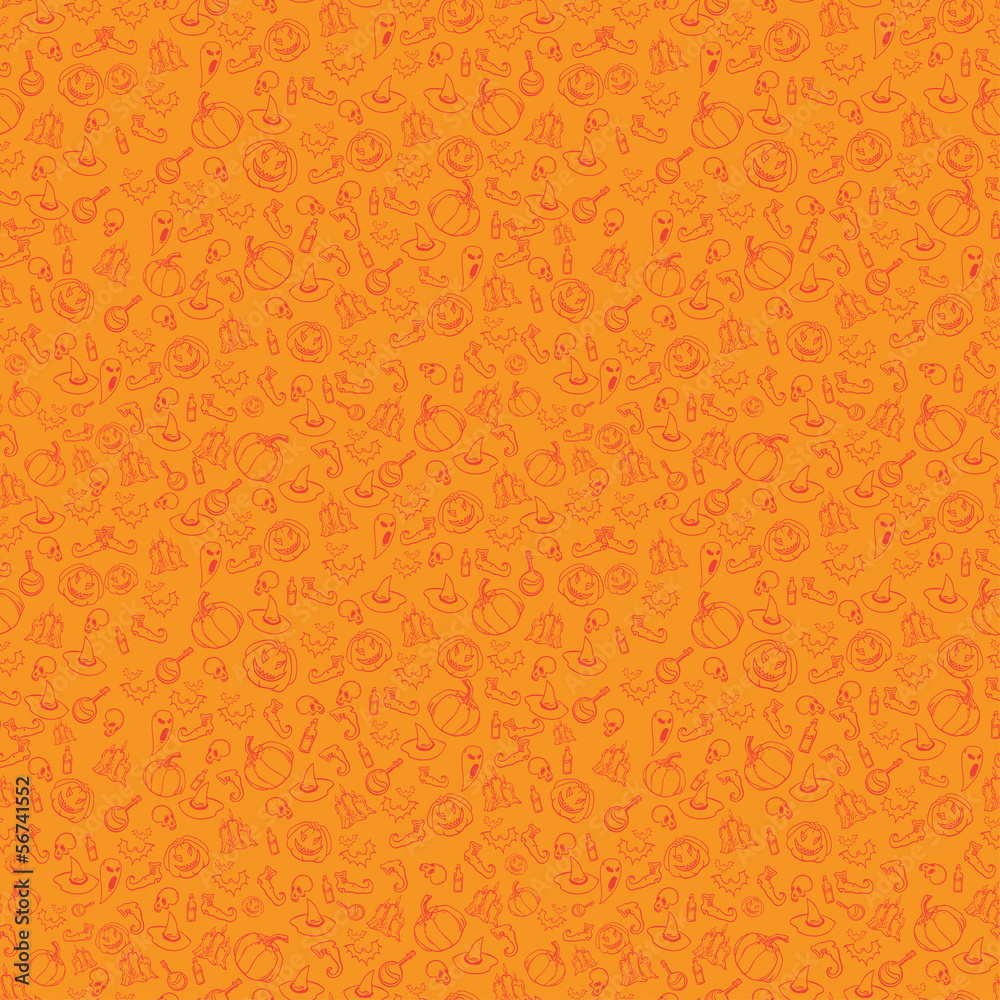 Fototapeta premium seamless halloween pattern of small elements