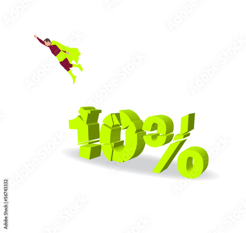 Super héros qui casse 10%