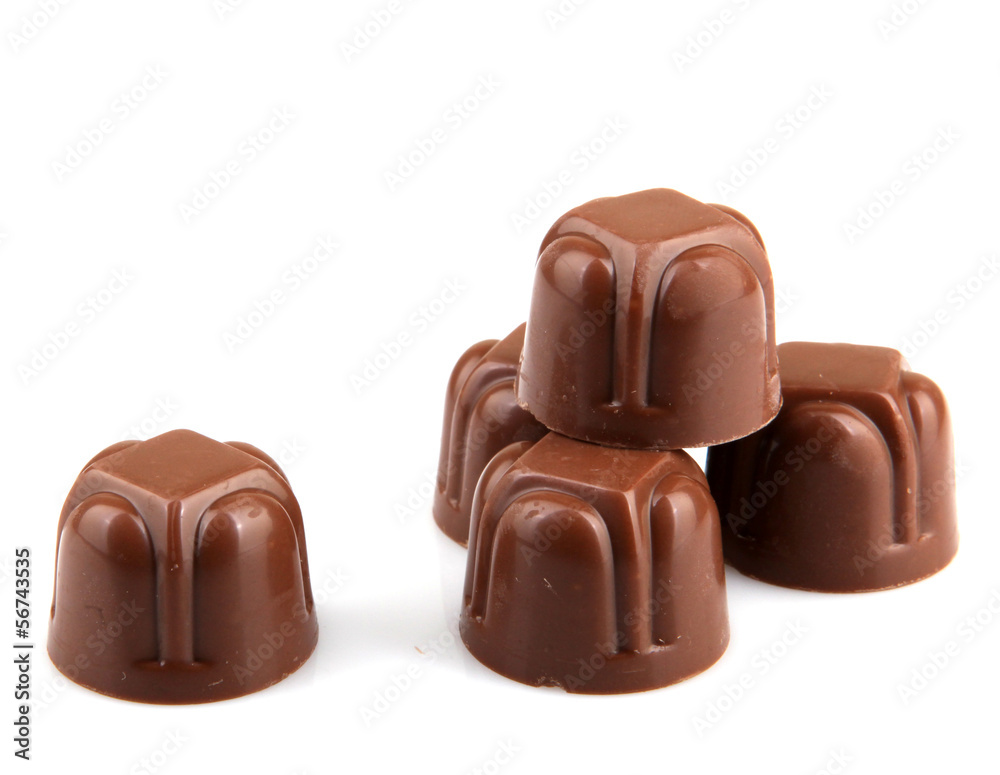 Obraz premium Chocolate Isolated On A White Background