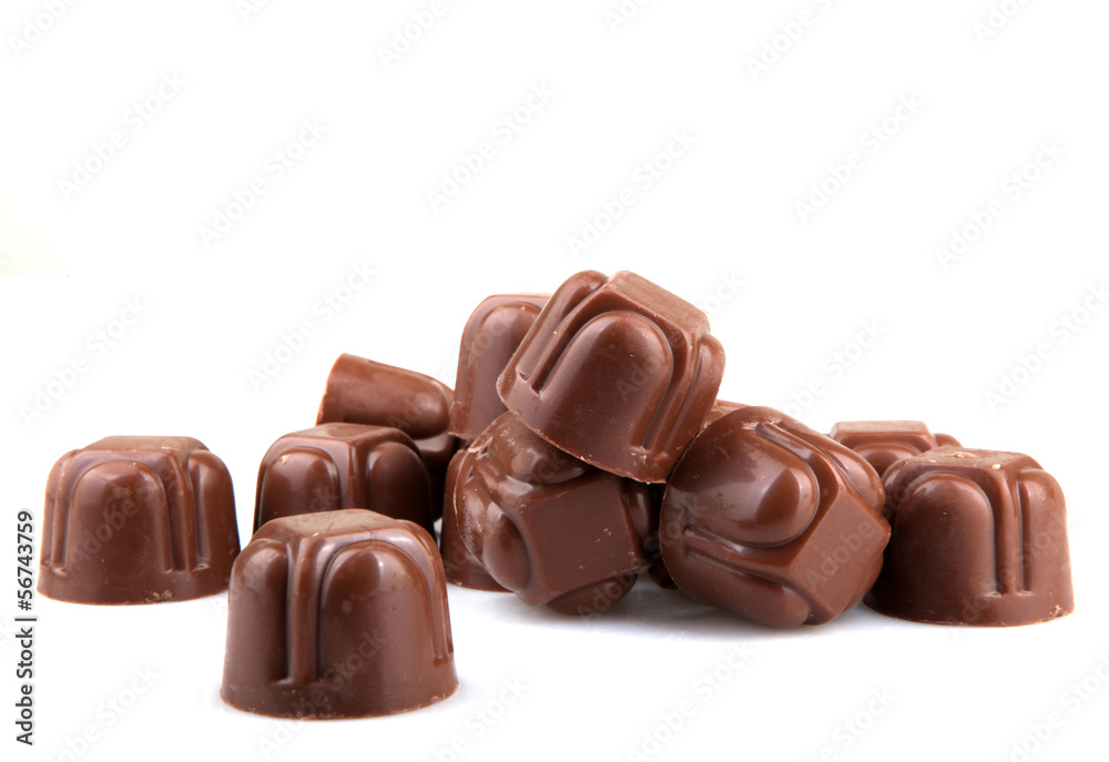 Naklejka premium Chocolate Isolated On A White Background