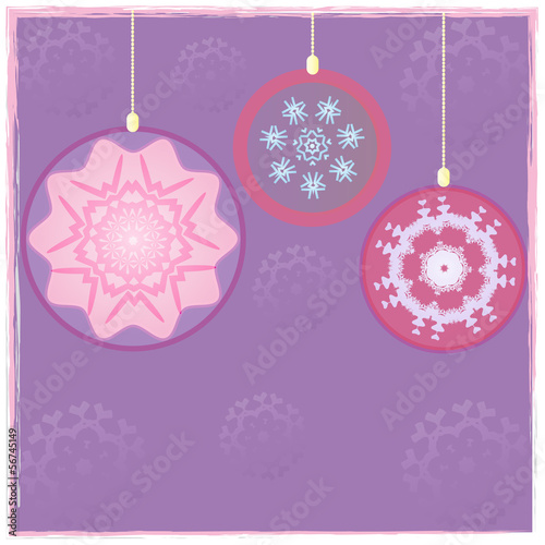 Violet Christmas Balls