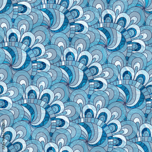 Blue-gray seamless vintage pattern