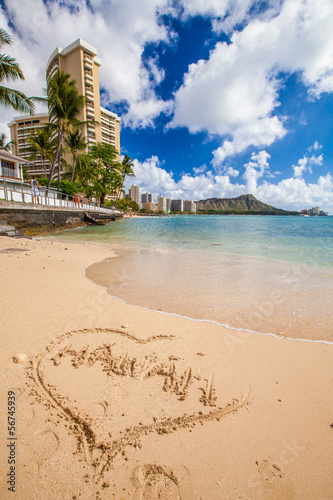 Sandstrand von Waikiki, Honolulu, Hawai'i