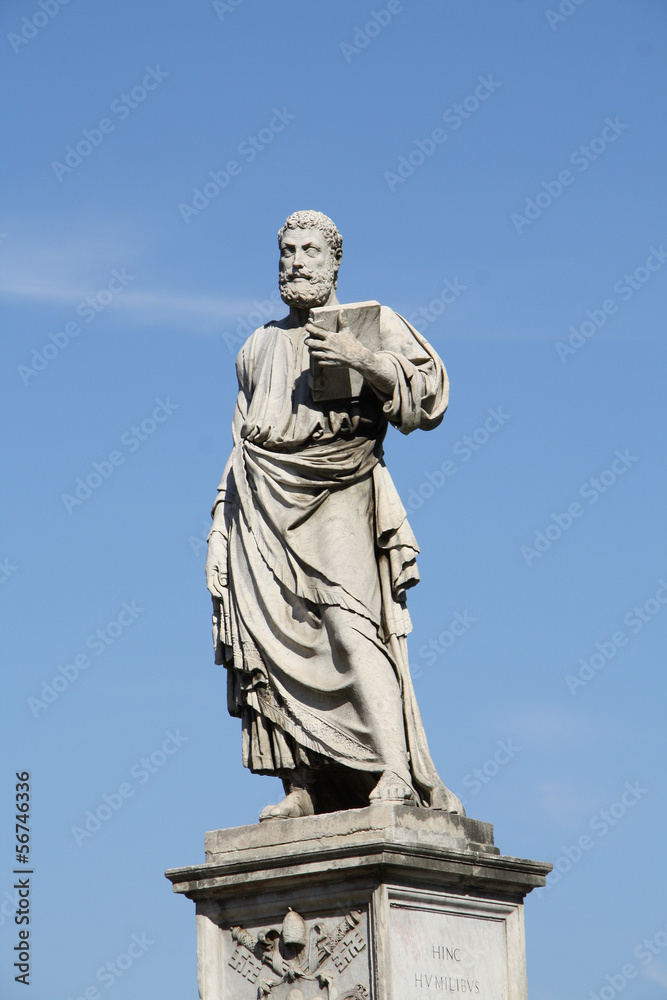 Statue of St. Peter on the bridge of Sant' Angelo