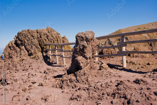 Volcanic rock, Vesuvius volcano in Naples, Italy photo