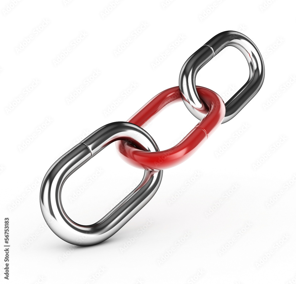 Naklejka premium 3d Metal Chains