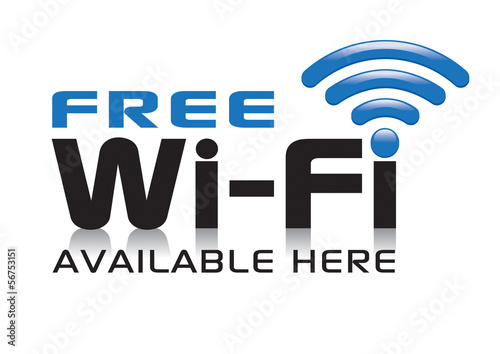 free wi-fi available here logo icon