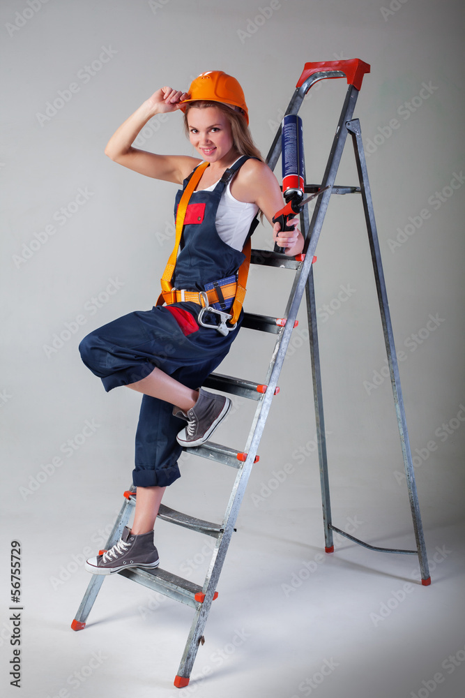 Obraz premium beautiful girl working