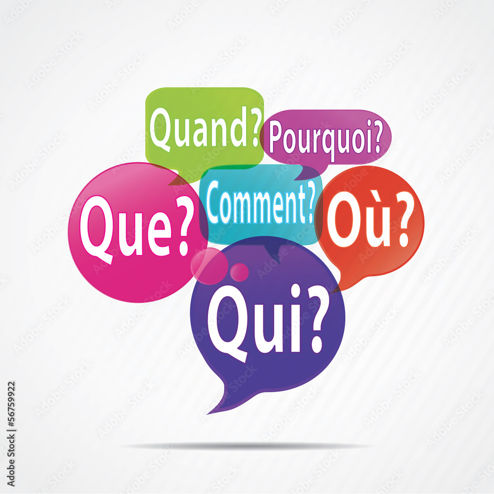 bulles concept : qui que quoi comment (en français) bulles concept : qui que quoi comment (en français)